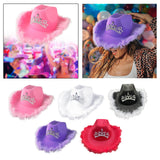 Maxbell Cowgirl Hat Western Cowboy Hat for Costumes Music Festival Concerts Birthday Pink