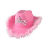 Maxbell Cowgirl Hat Western Cowboy Hat for Costumes Music Festival Concerts Birthday Pink