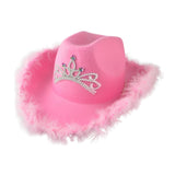 Maxbell Cowgirl Hat Western Cowboy Hat for Costumes Music Festival Concerts Birthday Pink