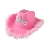 Maxbell Cowgirl Hat Western Cowboy Hat for Costumes Music Festival Concerts Birthday Pink