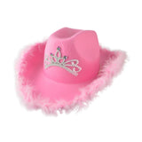 Maxbell Cowgirl Hat Western Cowboy Hat for Costumes Music Festival Concerts Birthday Pink