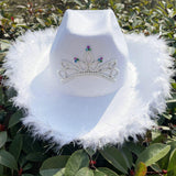 Maxbell Cowgirl Hat Western Cowboy Hat for Costumes Music Festival Concerts Birthday Pink