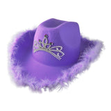 Maxbell Cowgirl Hat Western Cowboy Hat for Costumes Music Festival Concerts Birthday Purple
