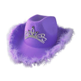 Maxbell Cowgirl Hat Western Cowboy Hat for Costumes Music Festival Concerts Birthday Purple