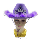 Maxbell Cowgirl Hat Western Cowboy Hat for Costumes Music Festival Concerts Birthday Purple
