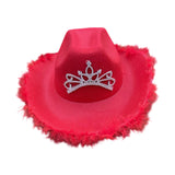 Maxbell Cowgirl Hat Western Cowboy Hat for Costumes Music Festival Concerts Birthday Red