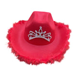 Maxbell Cowgirl Hat Western Cowboy Hat for Costumes Music Festival Concerts Birthday Red