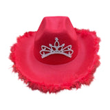 Maxbell Cowgirl Hat Western Cowboy Hat for Costumes Music Festival Concerts Birthday Red