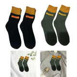 Maxbell Thick Warm Socks Adults Novelty Athletic Breathable Festival Cozy Crew Socks Length 28cm Dark Green
