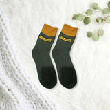 Maxbell Thick Warm Socks Adults Novelty Athletic Breathable Festival Cozy Crew Socks Length 28cm Dark Green