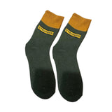 Maxbell Thick Warm Socks Adults Novelty Athletic Breathable Festival Cozy Crew Socks Length 28cm Dark Green