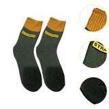 Maxbell Thick Warm Socks Adults Novelty Athletic Breathable Festival Cozy Crew Socks Length 28cm Dark Green