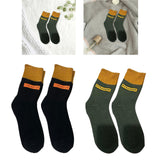 Maxbell Thick Warm Socks Adults Novelty Athletic Breathable Festival Cozy Crew Socks Length 28cm Dark Green