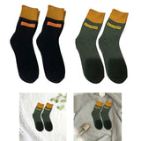 Maxbell Thick Warm Socks Adults Novelty Athletic Breathable Festival Cozy Crew Socks Length 28cm Dark Green