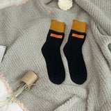 Maxbell Thick Warm Socks Adults Novelty Athletic Breathable Festival Cozy Crew Socks Length 28cm Black