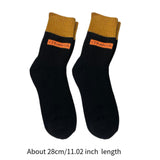 Maxbell Thick Warm Socks Adults Novelty Athletic Breathable Festival Cozy Crew Socks Length 28cm Black