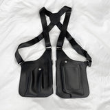Maxbell PU Leather Shoulder Harness Bag Steampunk Shoulder Pouch Costume Accessories