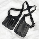 Maxbell PU Leather Shoulder Harness Bag Steampunk Shoulder Pouch Costume Accessories