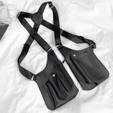 Maxbell PU Leather Shoulder Harness Bag Steampunk Shoulder Pouch Costume Accessories