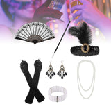 Maxbell Women 1920S Accessories Set Headband Props for Carnival Fancy Dress Style B