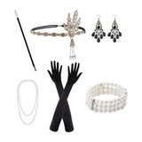 Maxbell Women 1920S Accessories Set Headband Props for Carnival Fancy Dress Style C