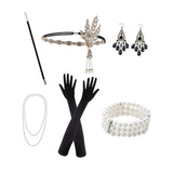 Maxbell Women 1920S Accessories Set Headband Props for Carnival Fancy Dress Style C