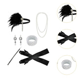 Maxbell Women 1920S Accessories Set Headband Props for Carnival Fancy Dress Style D