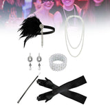 Maxbell Women 1920S Accessories Set Headband Props for Carnival Fancy Dress Style D