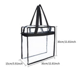 Maxbell Stadium Approved Cosmetic Handbag PVC Clear Tote Bag for Travel Beach