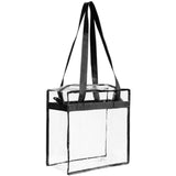 Maxbell Stadium Approved Cosmetic Handbag PVC Clear Tote Bag for Travel Beach