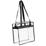 Maxbell Stadium Approved Cosmetic Handbag PVC Clear Tote Bag for Travel Beach