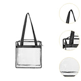 Maxbell Stadium Approved Cosmetic Handbag PVC Clear Tote Bag for Travel Beach
