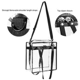 Maxbell Stadium Approved Cosmetic Handbag PVC Clear Tote Bag for Travel Beach
