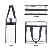 Maxbell Stadium Approved Cosmetic Handbag PVC Clear Tote Bag for Travel Beach