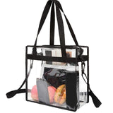 Maxbell Stadium Approved Cosmetic Handbag PVC Clear Tote Bag for Travel Beach
