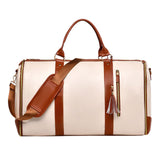 Maxbell Garment Bag for Travel Garment Duffle Bag for Business Trip Trip Backpacking Beige Brown