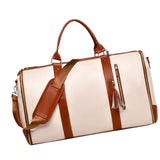 Maxbell Garment Bag for Travel Garment Duffle Bag for Business Trip Trip Backpacking Beige Brown