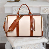 Maxbell Garment Bag for Travel Garment Duffle Bag for Business Trip Trip Backpacking Beige Brown