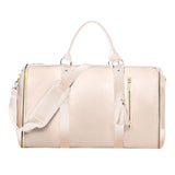 Maxbell Garment Bag for Travel Garment Duffle Bag for Business Trip Trip Backpacking Beige