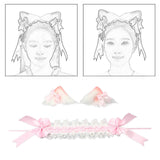 Maxbell Lolita Hair Accessories Elegant Lace Headband for Photo Props Party Supplies Pink