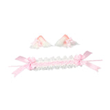 Maxbell Lolita Hair Accessories Elegant Lace Headband for Photo Props Party Supplies Pink