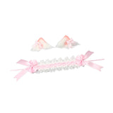 Maxbell Lolita Hair Accessories Elegant Lace Headband for Photo Props Party Supplies Pink