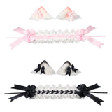 Maxbell Lolita Hair Accessories Elegant Lace Headband for Photo Props Party Supplies Pink