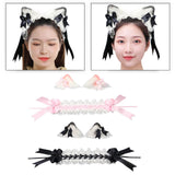 Maxbell Lolita Hair Accessories Elegant Lace Headband for Photo Props Party Supplies Pink