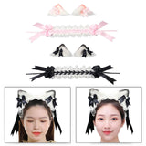 Maxbell Lolita Hair Accessories Elegant Lace Headband for Photo Props Party Supplies Pink