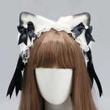 Maxbell Lolita Hair Accessories Elegant Lace Headband for Photo Props Party Supplies Black