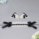 Maxbell Lolita Hair Accessories Elegant Lace Headband for Photo Props Party Supplies Black
