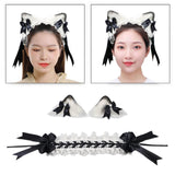 Maxbell Lolita Hair Accessories Elegant Lace Headband for Photo Props Party Supplies Black