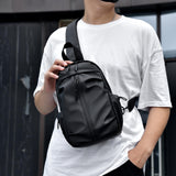 Maxbell Men's Chest Bag Multifunctional Fashion Waterproof Travel Bag Hiking Daypack Black