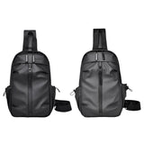 Maxbell Men's Chest Bag Multifunctional Fashion Waterproof Travel Bag Hiking Daypack Black